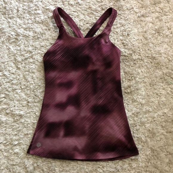 Athleta Alpine Optimism Maroon Tank Top - Picture 2 of 8
